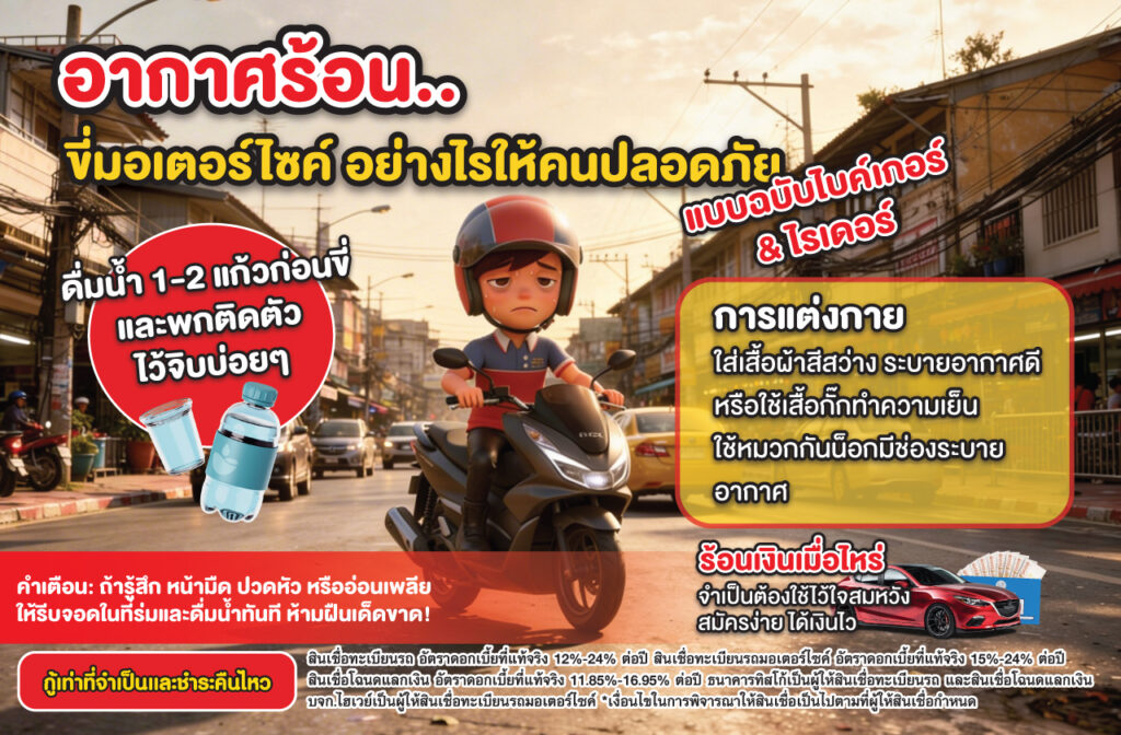 เทคนิคขับรถในช่วงหน้าร้อน