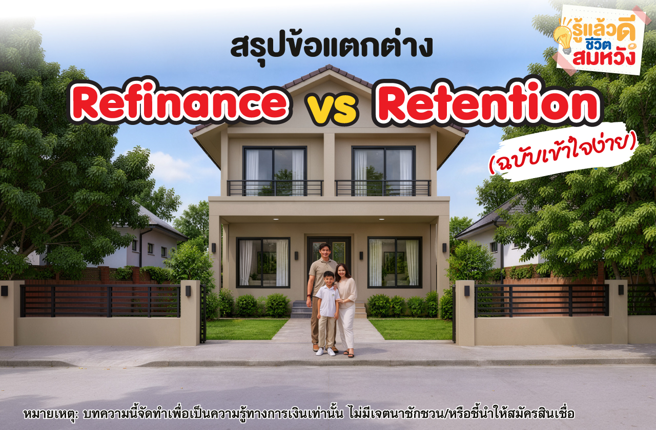 Refinance vs Retention บ้าน แบบไหนเหมาะกับเรา?
