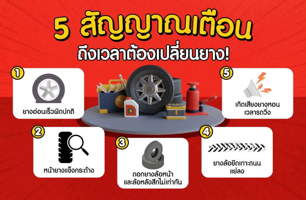 สัญญาณเตือนเปลี่ยนยาง