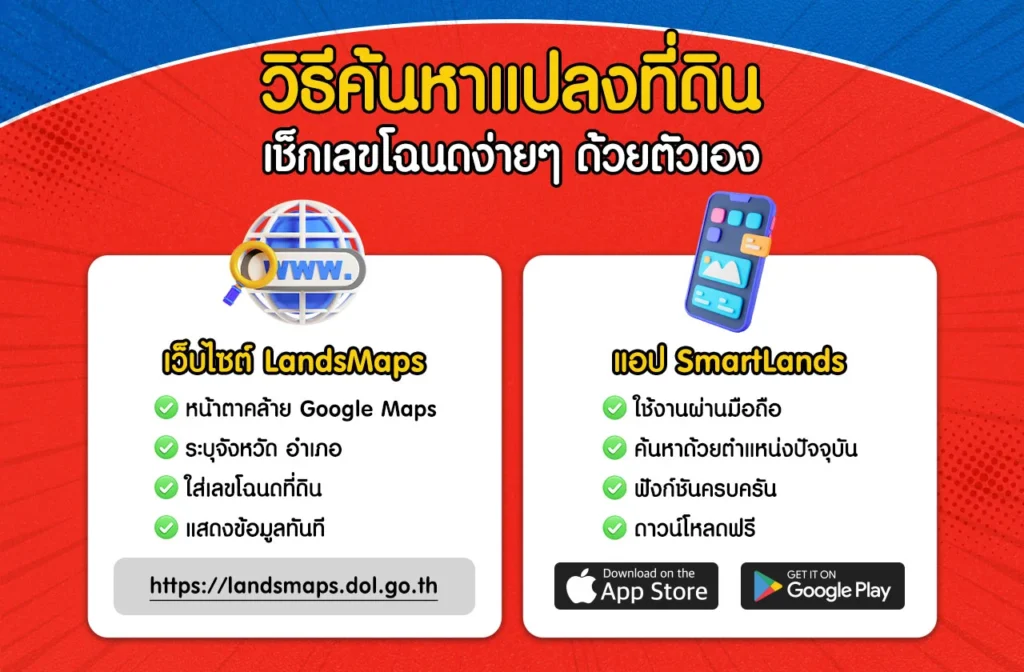 วิธีค้นหาแปลงที่ดิน